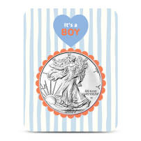 2027 1 oz American Silver Eagle Coin (BU, It's a Boy Card)