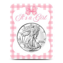 2027 1 oz American Silver Eagle Coin (BU, It's a Girl Card)