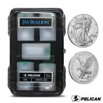 2027 1 oz Silver Eagle Mini Monster Box (100 Coins, JM Bullion Pelican Case, BU)