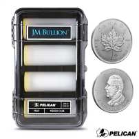 2027 1 oz Silver Maple Leaf Mini Monster Box (100 Coins, JM Bullion Pelican Case, BU)