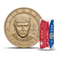 2026 President Donald J Trump Clad Dollar Roll (25 Coins)