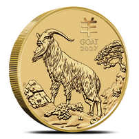 2027 10 oz Australian Gold Lunar Goat Coin (BU)