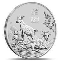2027 1 oz Australian Silver Lunar Goat Coin (BU)