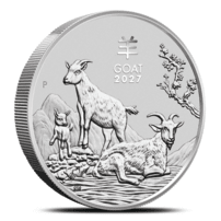 2027 5 oz Australian Silver Lunar Goat Coin (BU)