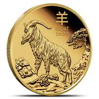 2027 1/4 oz Proof Australian Gold Lunar Goat Coin (Box + CoA)