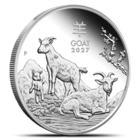2027 1/2 oz Proof Australian Silver Lunar Goat Coin (Box + CoA)