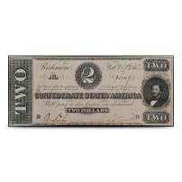 1864 $2 Confederate States of America Note (Uncirculated)