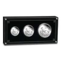 2027 Proof Australian Silver Lunar Goat 3-Coin Set (Box + CoA)