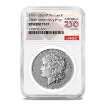 2026-P Reverse Proof Silver Morgan Dollar Coins NGC PF69 UCAM (Dual Date)