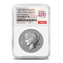 2026-P Reverse Proof Silver Peace Dollar Coins NGC PR70 UCAM ER (Dual Date)
