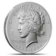 2026-W Burnished Silver Peace Dollar Coins (Enhanced, Dual Date, Box + CoA)