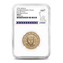 2026 President Donald J Trump Clad Dollars NGC MS67 FDOI (July 4th Privy, Dual Date)