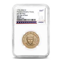 2026 President Donald J Trump Clad Dollars NGC MS66 FDOI (July 4th Privy, Dual Date)