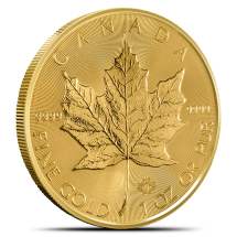 1 oz Gold Canadian Maple Leaf Coins (Random Year, .9999 Pure)