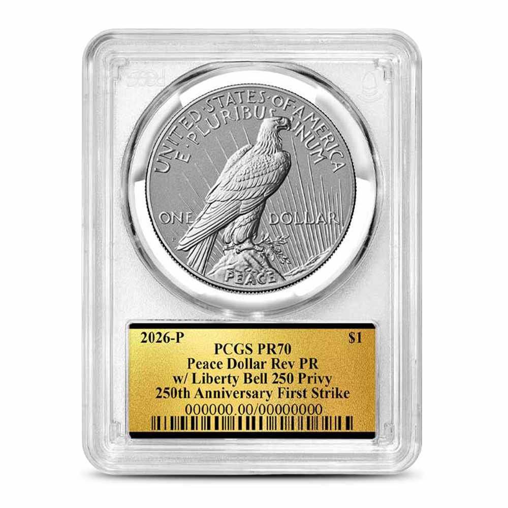 2026-P Reverse Proof Peace Silver Dollar Coin PCGS PR70 DCAM FS