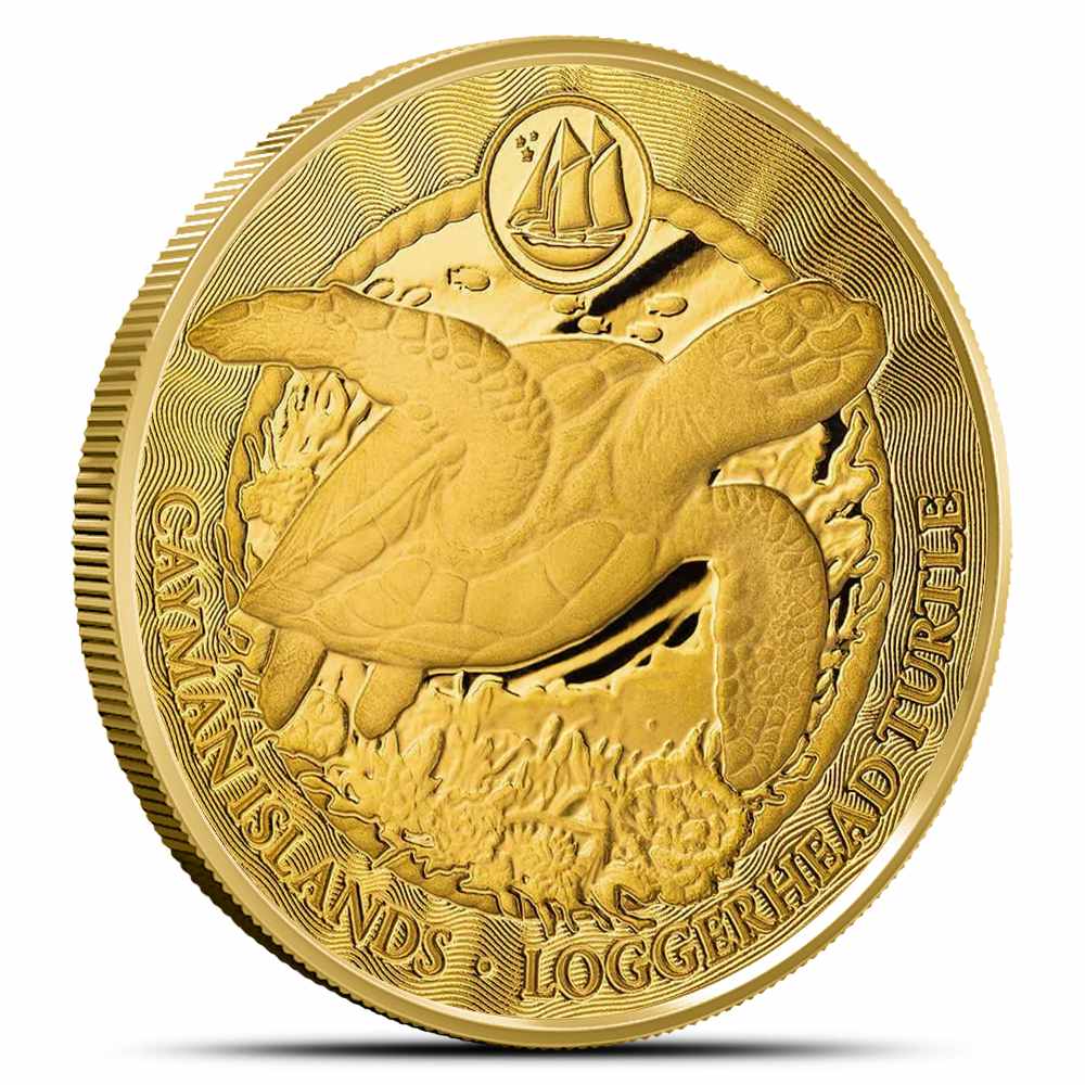 SHINee限定2012年24K 純金GOLD PLATE 2026 Cayman Islands Sea Life Loggerhead Turtle 1 oz Gold Coin