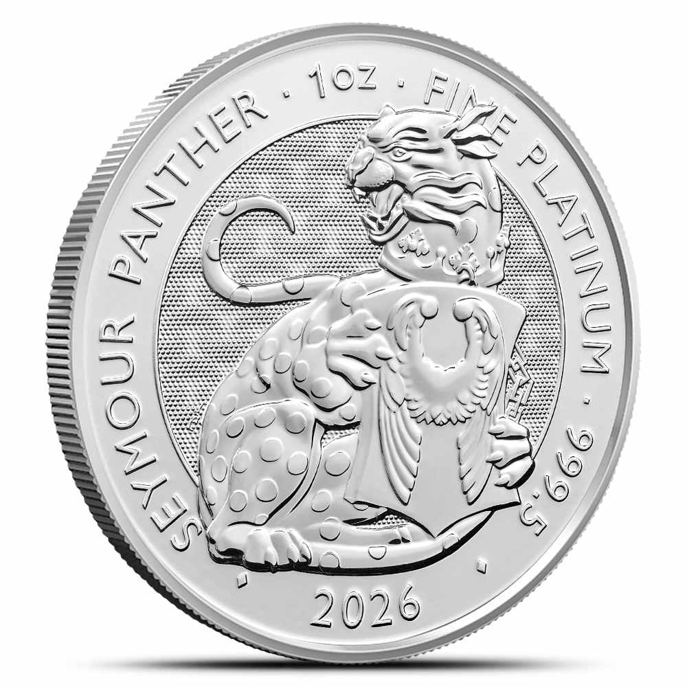 2026 1 oz Platinum British Tudor Beasts Seymour Panther Coins (BU