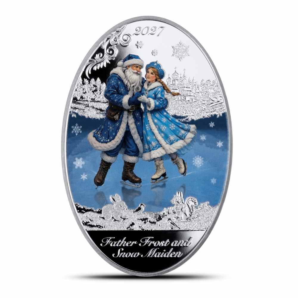 ソガペールエフィス　ヌメロシス・甍　銀・藍 金紋錦　1500mlセット 2027 1 oz Proof Colorized Solomon Islands Silver Father Frost Coin